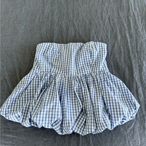 Abercrombie & Fitch Blue Gingham Bubble Skirt
